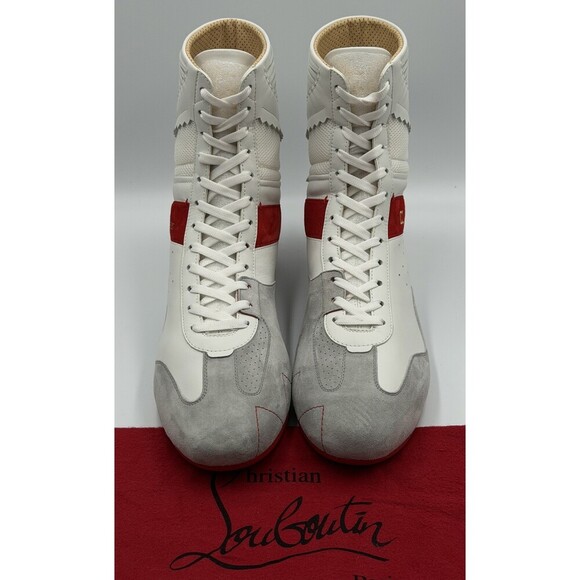 AUTHENTIC CHRISTIAN LOUBOUTIN Suede Knock-Out Boxing Sneakers (42.5 EU; 9.5 US) main image 10